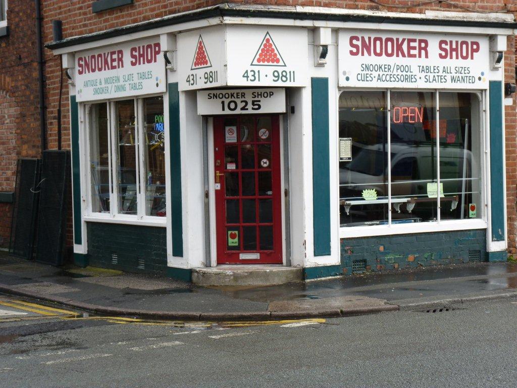 The Snooker Shop,1025 Stockport Road, Levenshulme, Manchester, M19 2TB. Tel: 0161 431 9811